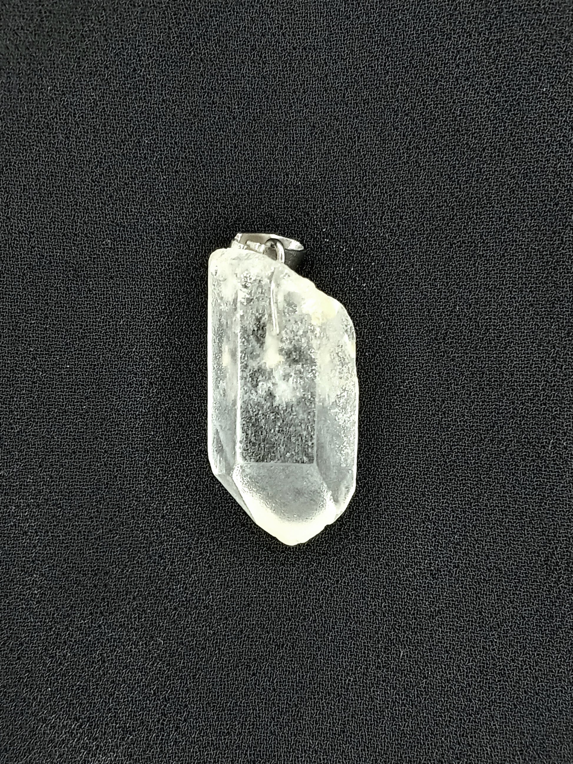 Pendentif de Quartz Blanc brut naturel - Bonheur de Lune