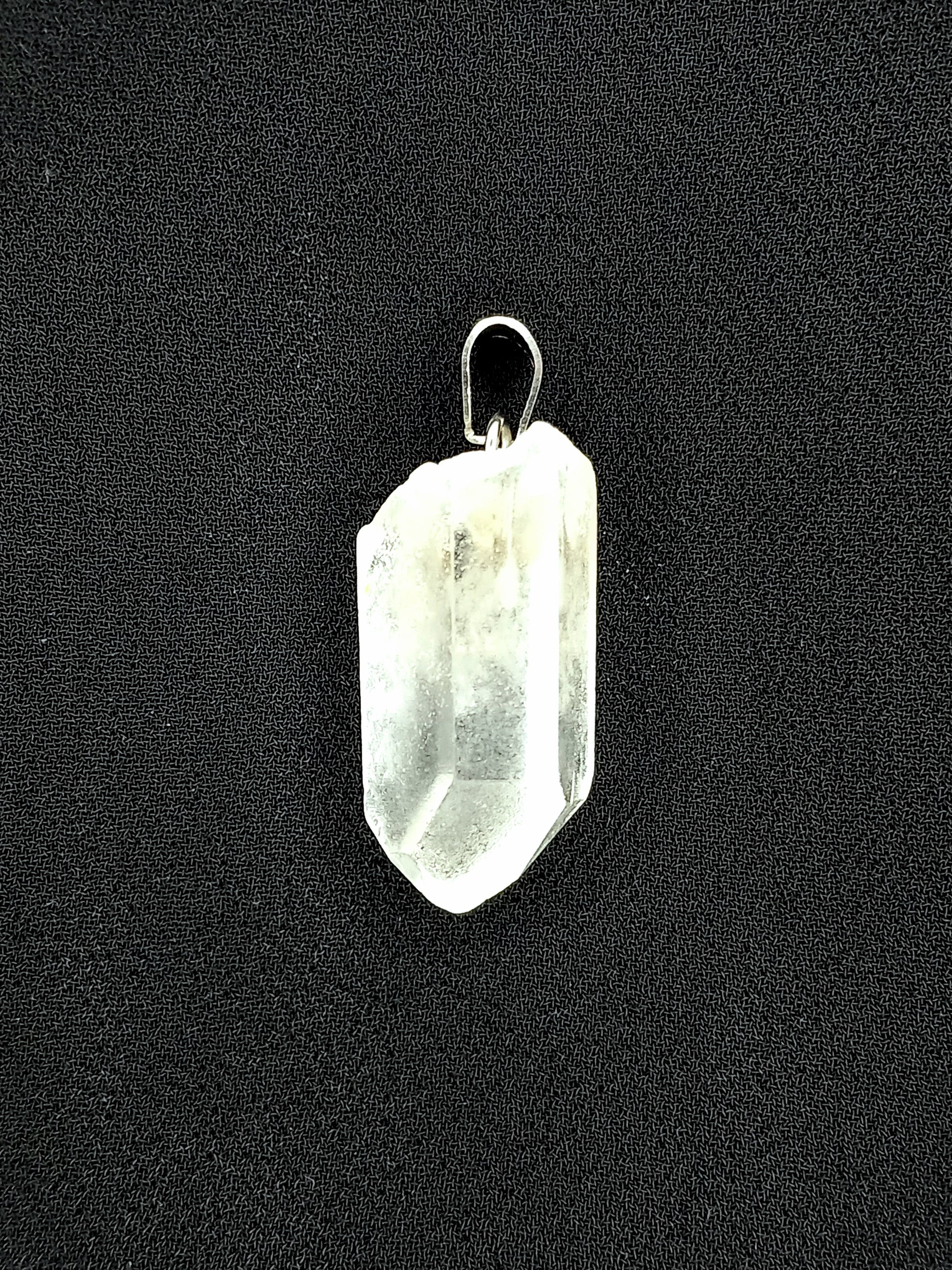 Pendentif de Quartz Blanc brut naturel - Bonheur de Lune