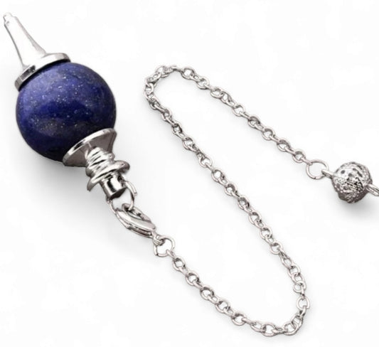 Pendule en Lapis Lazuli forme ronde, divination et soin - Bonheur de Lune