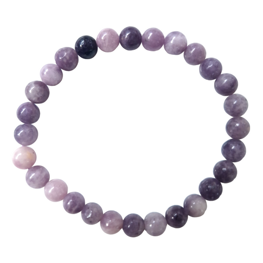 Bracelet Lépidolite "Paix intérieure, équilibre" 6mm 🌿 - Bonheur de Lune