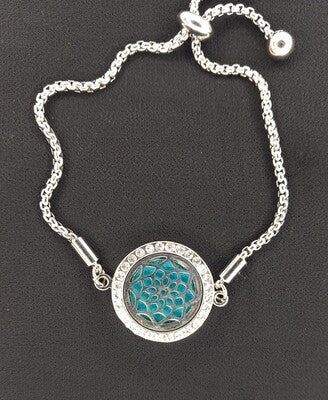 Bracelet diffuseur d'Aromathérapie Mandala Turquoise - Bonheur de Lune