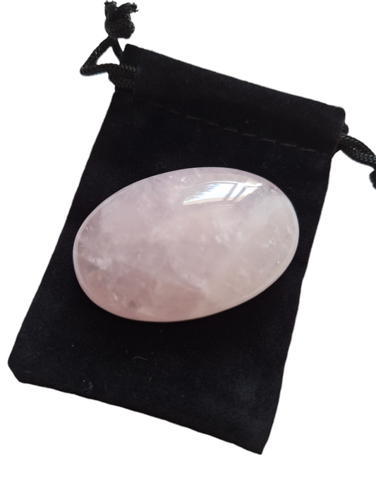 Pierre de poche Quartz Rose Lithothérapie 4,5 x 3 cm - Pierre Naturelle Bien-être, Énergie Positive, Apaisement et Guérison Émotionnelle