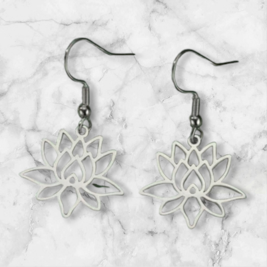 Boucles d'oreilles Lotus en Acier Inoxydable 🌸