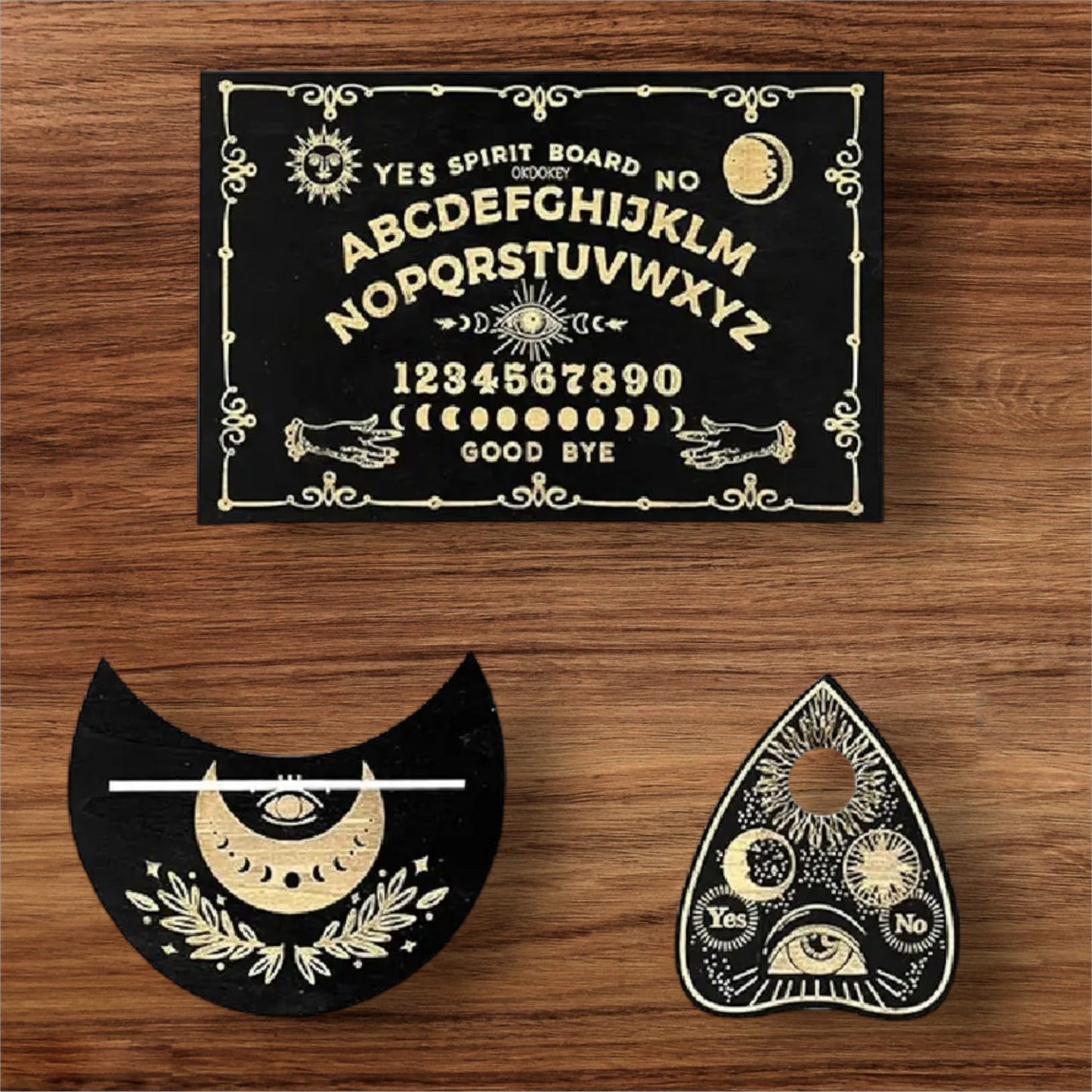 Planche de Ouija Mystique avec Porte-Photo - Design Élégant et Enigmatique 🌌