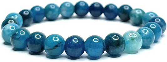 Bracelet Apatite Bleue "Harmonie et Confiance" 8 mm