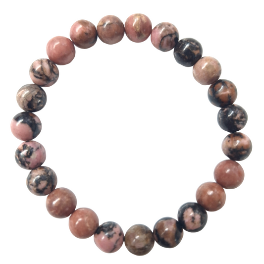 Bracelet Rhodonite "Amour de soi et compassion" - 8mm - Bonheur de Lune