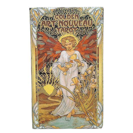 Tarot Golden Art Nouveau - Jeu de 78 Cartes avec Notice en Français